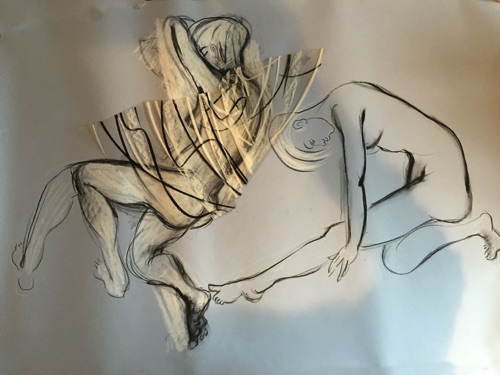 Pair of nudes with painted PVC no 2 -
Life drawing in Caran D'Ache oil pencils
(Ref 20) Pair of nudes with painted PVC no 2 -
Life drawing in Caran D'Ache oil pencils
(Ref 20)